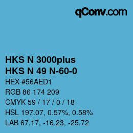 カラーコード: HKS N 3000plus - HKS N 49 N-60-0 | qconv.com