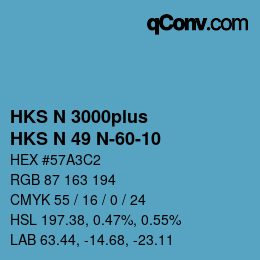 Code couleur: HKS N 3000plus - HKS N 49 N-60-10 | qconv.com