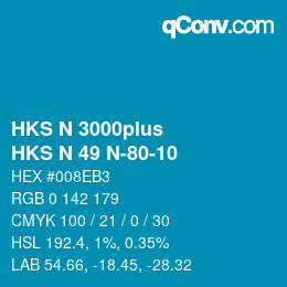 Code couleur: HKS N 3000plus - HKS N 49 N-80-10 | qconv.com