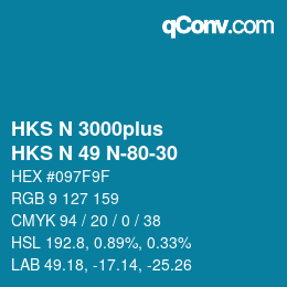 Color code: HKS N 3000plus - HKS N 49 N-80-30 | qconv.com