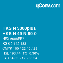 Farbcode: HKS N 3000plus - HKS N 49 N-90-0 | qconv.com