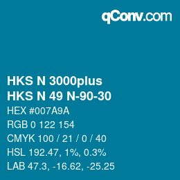 カラーコード: HKS N 3000plus - HKS N 49 N-90-30 | qconv.com