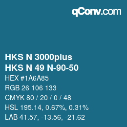 Color code: HKS N 3000plus - HKS N 49 N-90-50 | qconv.com