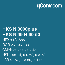 Code couleur: HKS N 3000plus - HKS N 49 N-90-50 | qconv.com