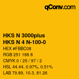 Farbcode: HKS N 3000plus - HKS N 4 N-100-0 | qconv.com