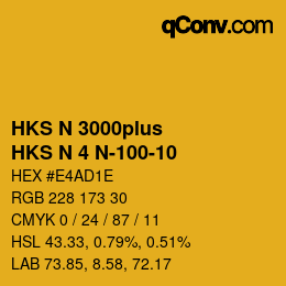 Código de color: HKS N 3000plus - HKS N 4 N-100-10 | qconv.com