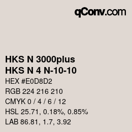 Código de color: HKS N 3000plus - HKS N 4 N-10-10 | qconv.com