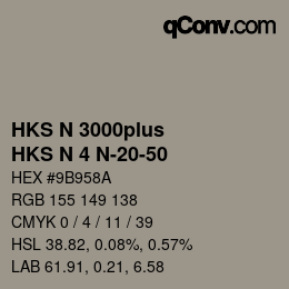 Farbcode: HKS N 3000plus - HKS N 4 N-20-50 | qconv.com
