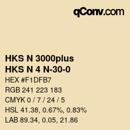 Farbcode: HKS N 3000plus - HKS N 4 N-30-0 | qconv.com