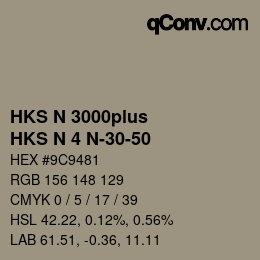 Farbcode: HKS N 3000plus - HKS N 4 N-30-50 | qconv.com