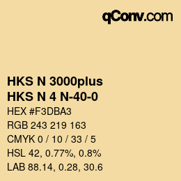 Código de color: HKS N 3000plus - HKS N 4 N-40-0 | qconv.com