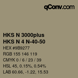 Color code: HKS N 3000plus - HKS N 4 N-40-50 | qconv.com