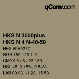 カラーコード: HKS N 3000plus - HKS N 4 N-40-50 | qconv.com