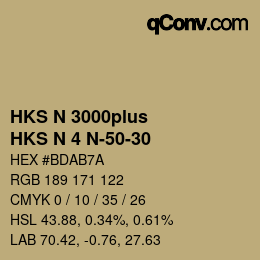 Code couleur: HKS N 3000plus - HKS N 4 N-50-30 | qconv.com