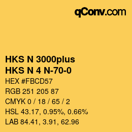 Color code: HKS N 3000plus - HKS N 4 N-70-0 | qconv.com