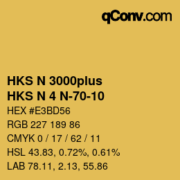 Code couleur: HKS N 3000plus - HKS N 4 N-70-10 | qconv.com