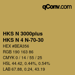Código de color: HKS N 3000plus - HKS N 4 N-70-30 | qconv.com