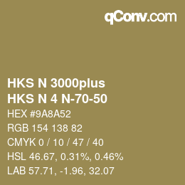 Farbcode: HKS N 3000plus - HKS N 4 N-70-50 | qconv.com