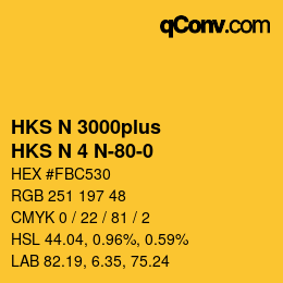 Farbcode: HKS N 3000plus - HKS N 4 N-80-0 | qconv.com