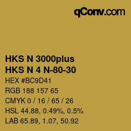 Farbcode: HKS N 3000plus - HKS N 4 N-80-30 | qconv.com