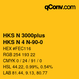Farbcode: HKS N 3000plus - HKS N 4 N-90-0 | qconv.com