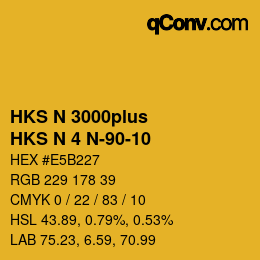 Color code: HKS N 3000plus - HKS N 4 N-90-10 | qconv.com