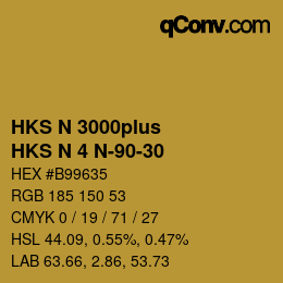 Código de color: HKS N 3000plus - HKS N 4 N-90-30 | qconv.com