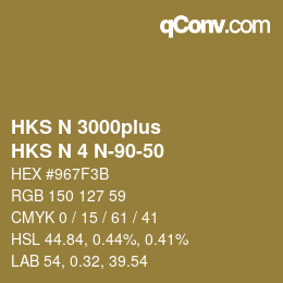 Farbcode: HKS N 3000plus - HKS N 4 N-90-50 | qconv.com