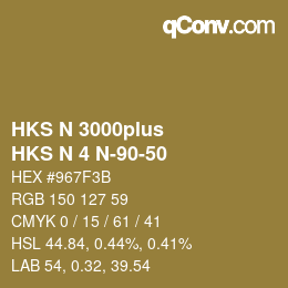 Color code: HKS N 3000plus - HKS N 4 N-90-50 | qconv.com