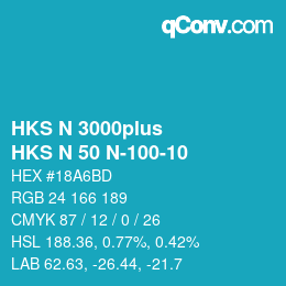 Código de color: HKS N 3000plus - HKS N 50 N-100-10 | qconv.com