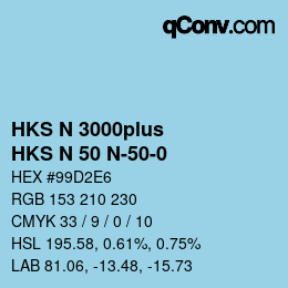 颜色代码: HKS N 3000plus - HKS N 50 N-50-0 | qconv.com