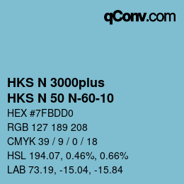 Color code: HKS N 3000plus - HKS N 50 N-60-10 | qconv.com