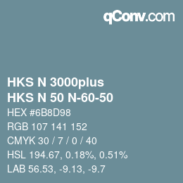 Farbcode: HKS N 3000plus - HKS N 50 N-60-50 | qconv.com