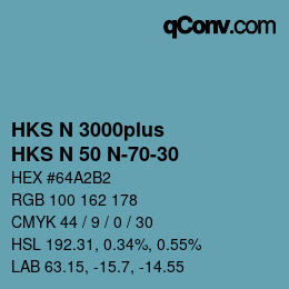 Color code: HKS N 3000plus - HKS N 50 N-70-30 | qconv.com