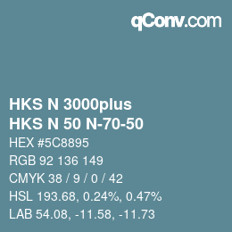 Code couleur: HKS N 3000plus - HKS N 50 N-70-50 | qconv.com