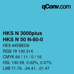 カラーコード: HKS N 3000plus - HKS N 50 N-80-0 | qconv.com