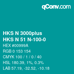 Farbcode: HKS N 3000plus - HKS N 51 N-100-0 | qconv.com