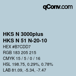カラーコード: HKS N 3000plus - HKS N 51 N-20-10 | qconv.com