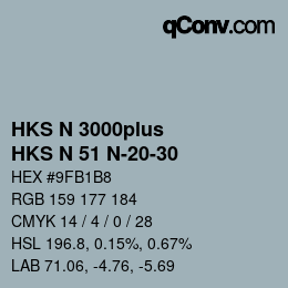 颜色代码: HKS N 3000plus - HKS N 51 N-20-30 | qconv.com