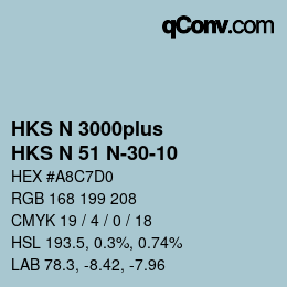 Farbcode: HKS N 3000plus - HKS N 51 N-30-10 | qconv.com