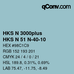 Código de color: HKS N 3000plus - HKS N 51 N-40-10 | qconv.com