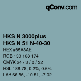 颜色代码: HKS N 3000plus - HKS N 51 N-40-30 | qconv.com