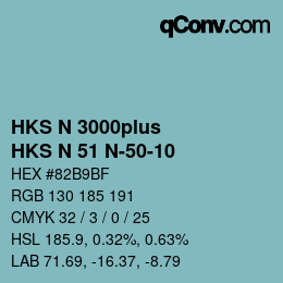 颜色代码: HKS N 3000plus - HKS N 51 N-50-10 | qconv.com