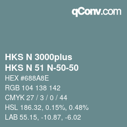 Farbcode: HKS N 3000plus - HKS N 51 N-50-50 | qconv.com