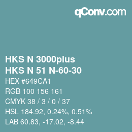 Farbcode: HKS N 3000plus - HKS N 51 N-60-30 | qconv.com