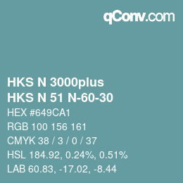 Color code: HKS N 3000plus - HKS N 51 N-60-30 | qconv.com