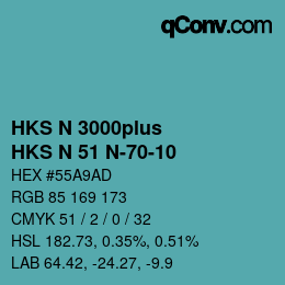 颜色代码: HKS N 3000plus - HKS N 51 N-70-10 | qconv.com