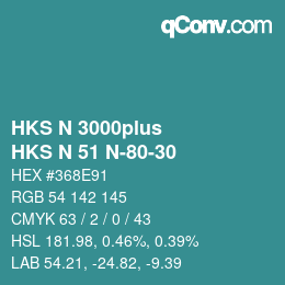 Color code: HKS N 3000plus - HKS N 51 N-80-30 | qconv.com