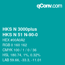 Código de color: HKS N 3000plus - HKS N 51 N-90-0 | qconv.com
