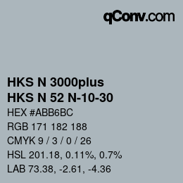Farbcode: HKS N 3000plus - HKS N 52 N-10-30 | qconv.com